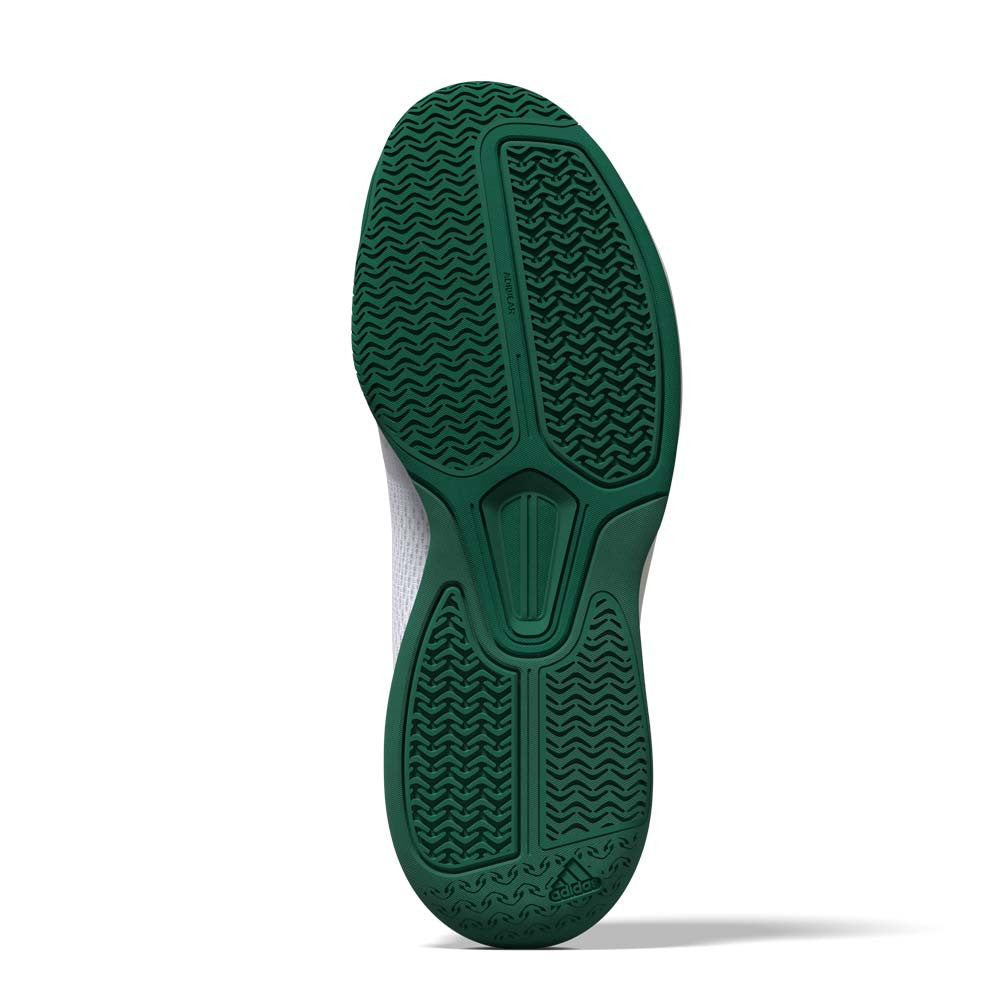 adidas White/Black/Green Courtflash Pickleball Shoe | Pickleball Sports