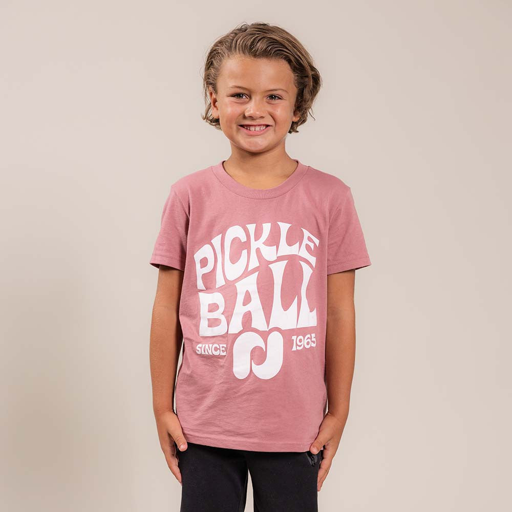 Heritage Pickle-ball Groovy T-Shirt - Youth | Pickleball Sports