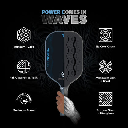 CRBN TruFoam Waves 1 Elongated Pickleball Paddle | Pickleball Sports