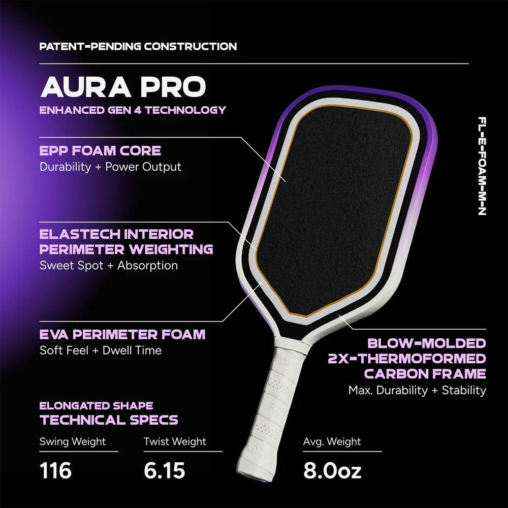 FRIDAY Aura Pro Elongated Pickleball Paddle | Pickleball Sports
