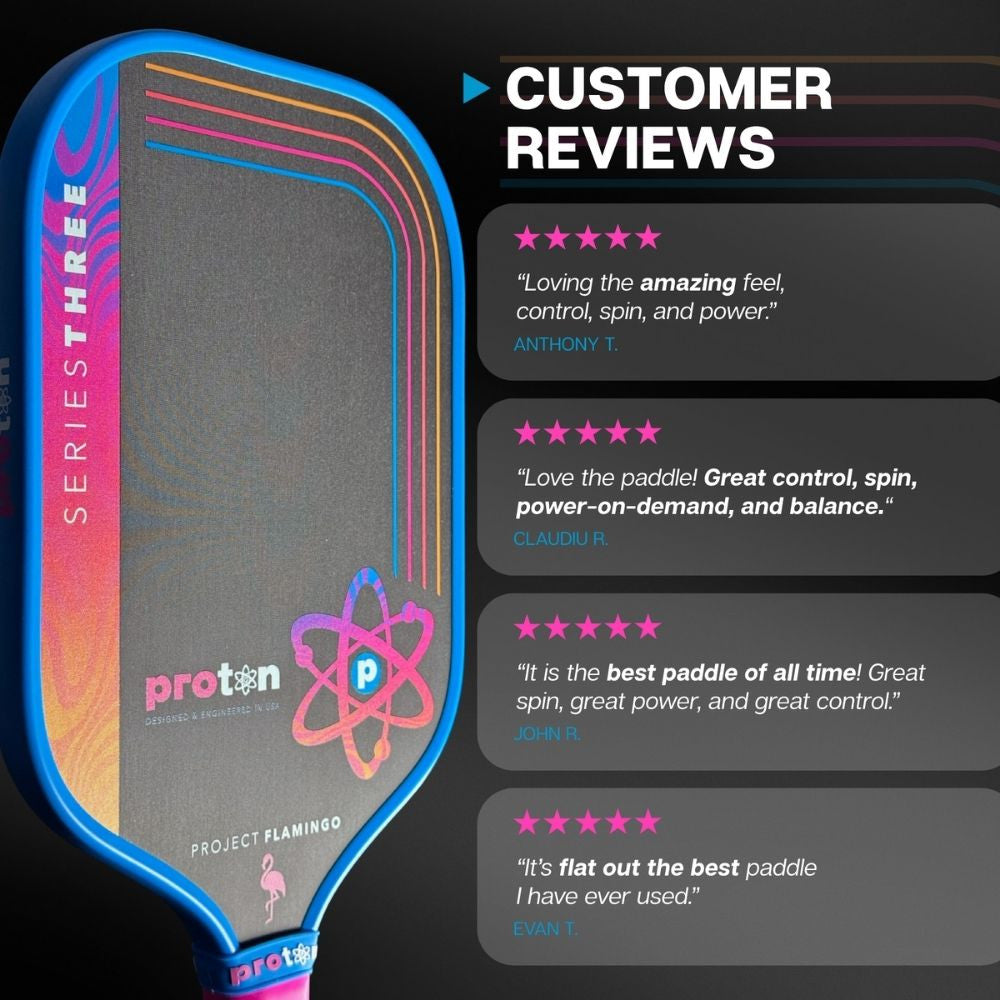 Proton Series Three Pickleball Paddle - Project Flamingo | Pickleball Sports
