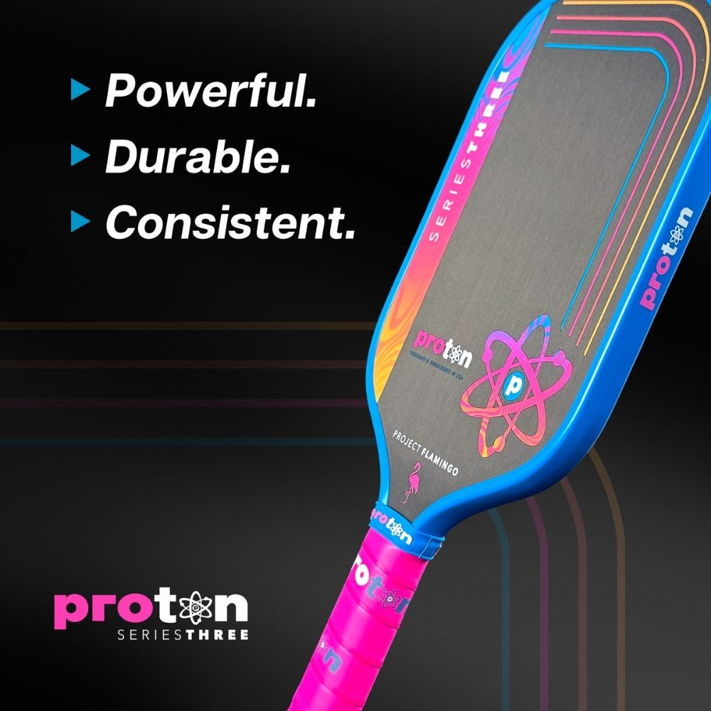 Proton Series Three Pickleball Paddle - Project Flamingo | Pickleball Sports