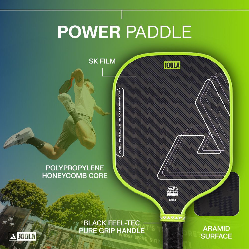 JOOLA Scorpeus Double Vision 16mm Pickleball Paddle | Pickleball Sports