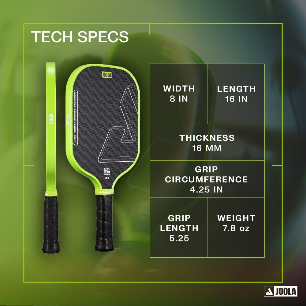 JOOLA Scorpeus Double Vision 16mm Pickleball Paddle | Pickleball Sports