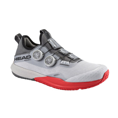 HEAD Motion Pro BOA Pickleball Shoe, Light Grey/Red | Pickleball Sports