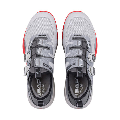HEAD Motion Pro BOA Pickleball Shoe, Light Grey/Red | Pickleball Sports