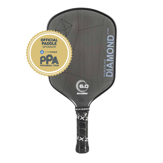 Six Zero Double Black Diamond Control 16mm Paddle | Pickleball Sports