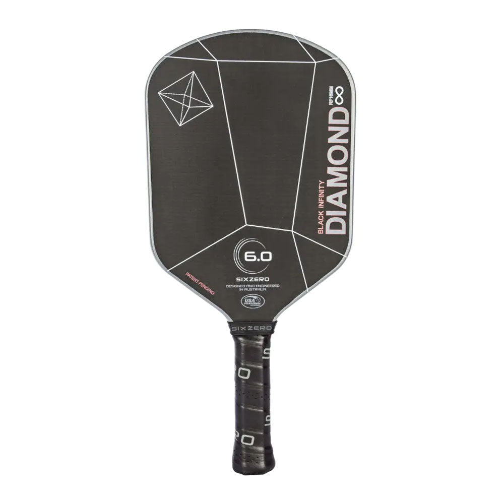 Six Zero Infinity Edgeless Black Diamond Power Pickleball Paddle | Pickleball Sports