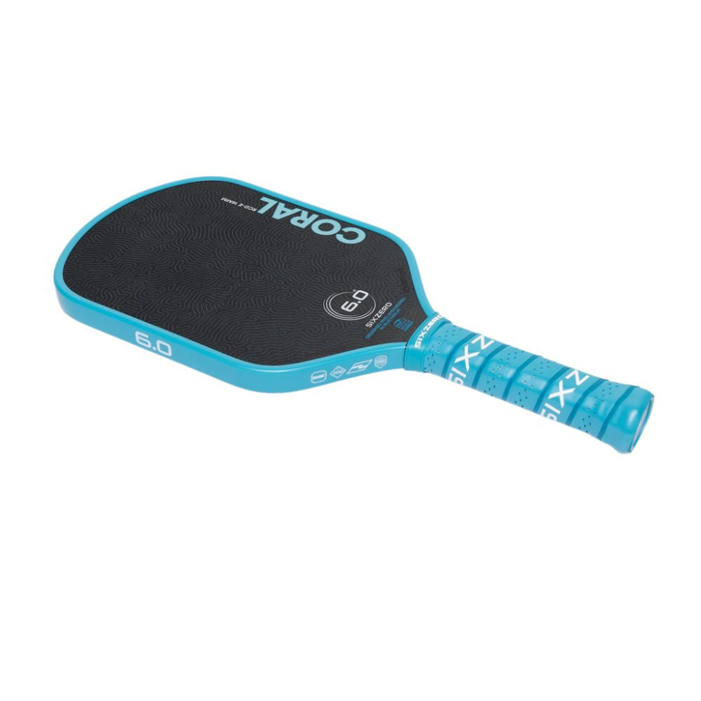Six Zero Coral 16mm Elongated Pickleball Paddle | Pickleball Sports