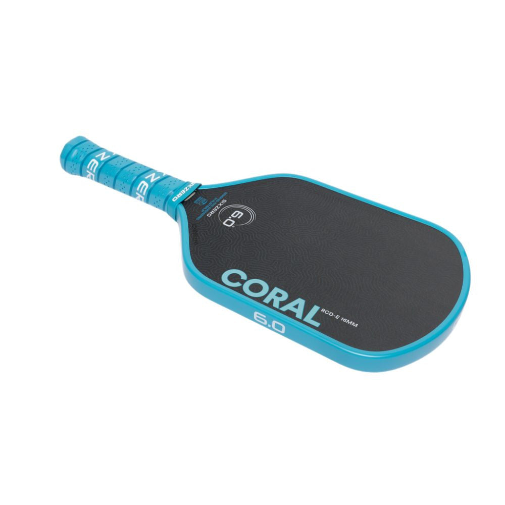 Six Zero Coral 16mm Elongated Pickleball Paddle | Pickleball Sports