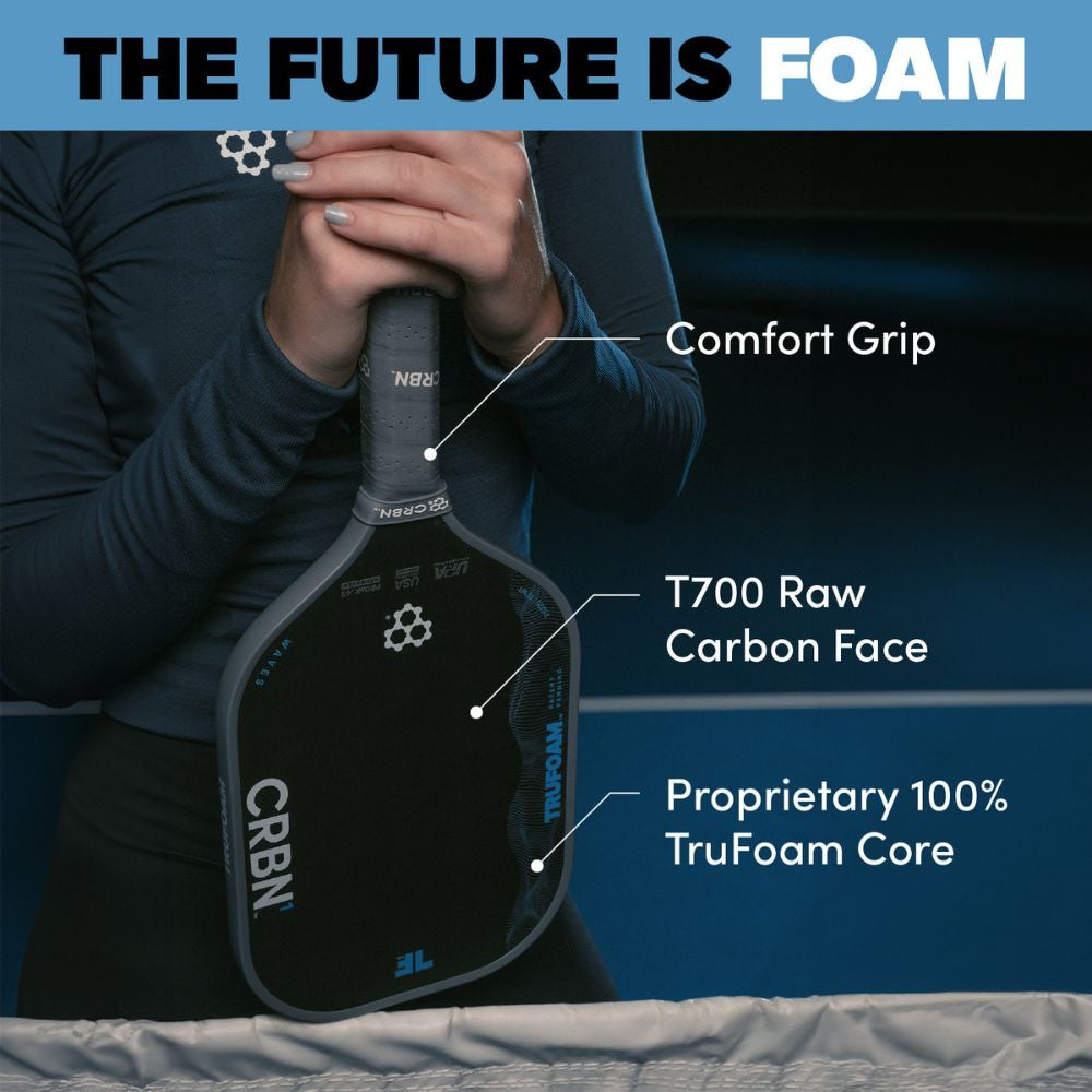CRBN TruFoam Waves 4 Hybrid Pickleball Paddle | Pickleball Sports