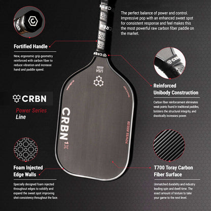 CRBN-1X Power Series Carbon Fiber Pickleball Paddle | Pickleball Sports