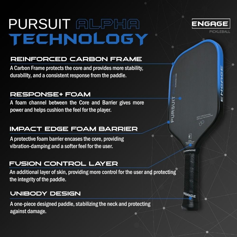 Engage Pursuit Alpha 14mm Pickleball Paddle | Pickleball Sports