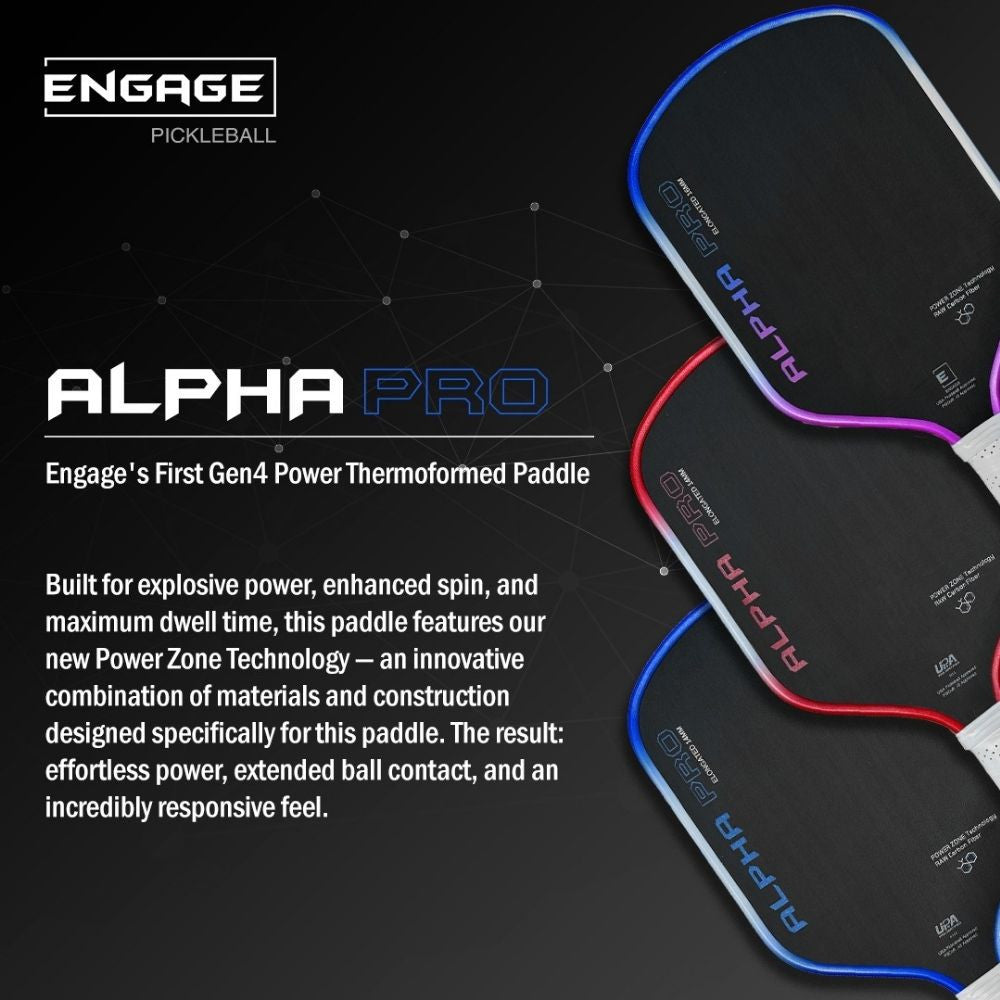 Engage Pursuit Alpha Pro 14mm Pickleball Paddle | Pickleball Sports