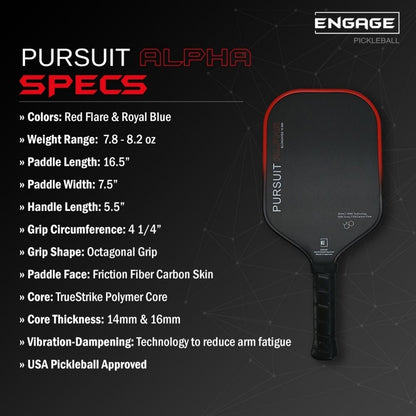 Engage Pursuit Alpha 16mm Pickleball Paddle | Pickleball Sports