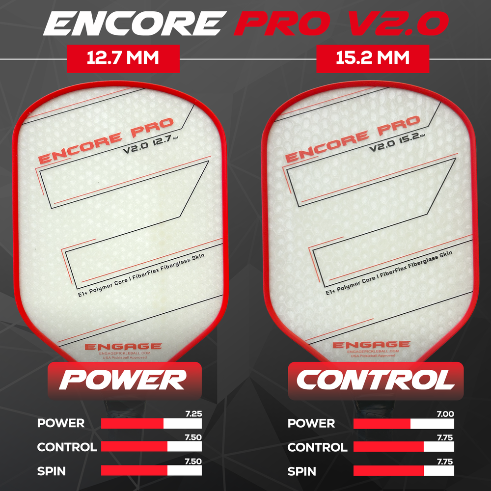 Engage Encore Pro V2.0 12.7mm Pickleball Paddle | Pickleball Sports