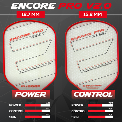 Engage Encore Pro V2.0 12.7mm Pickleball Paddle | Pickleball Sports