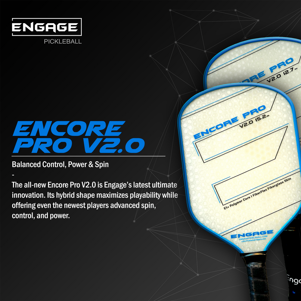 Engage Encore Pro V2.0 15.2mm Pickleball Paddle | Pickleball Sports