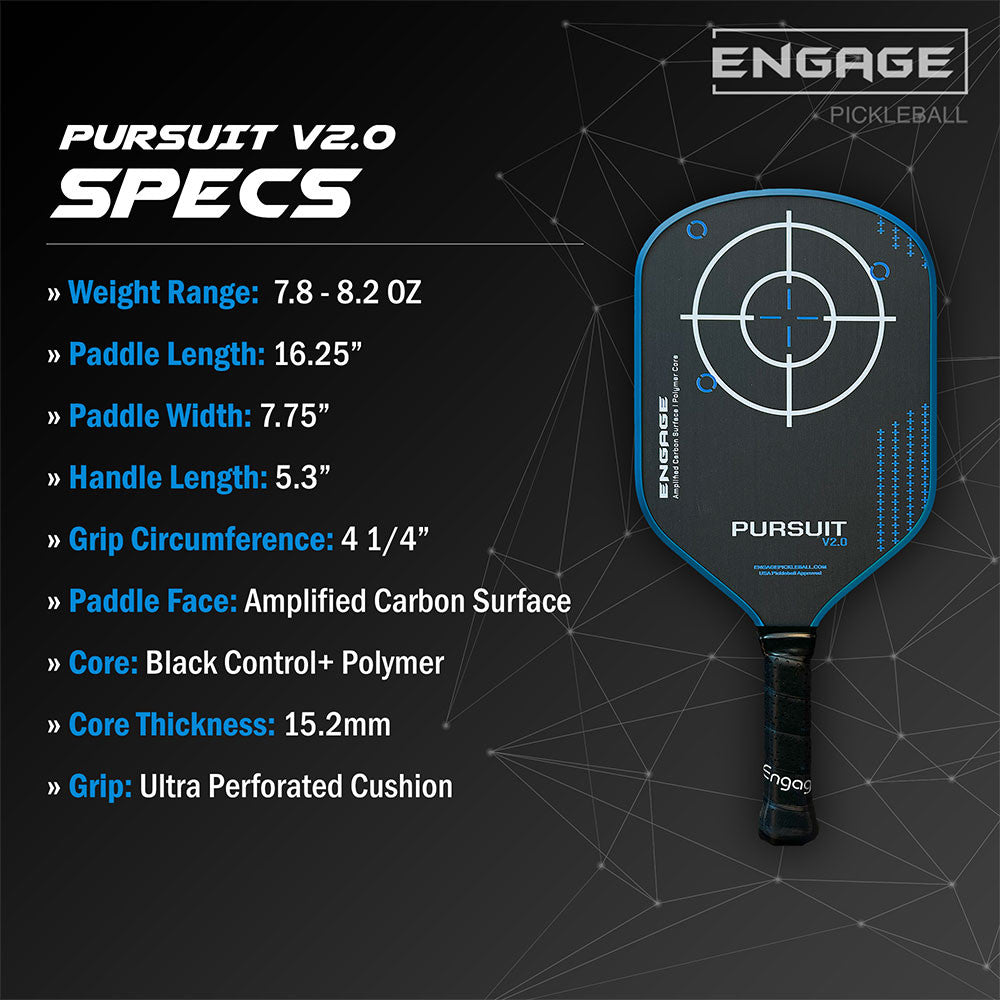 Engage Pursuit V2.0 Pickleball Paddle | Pickleball Sports