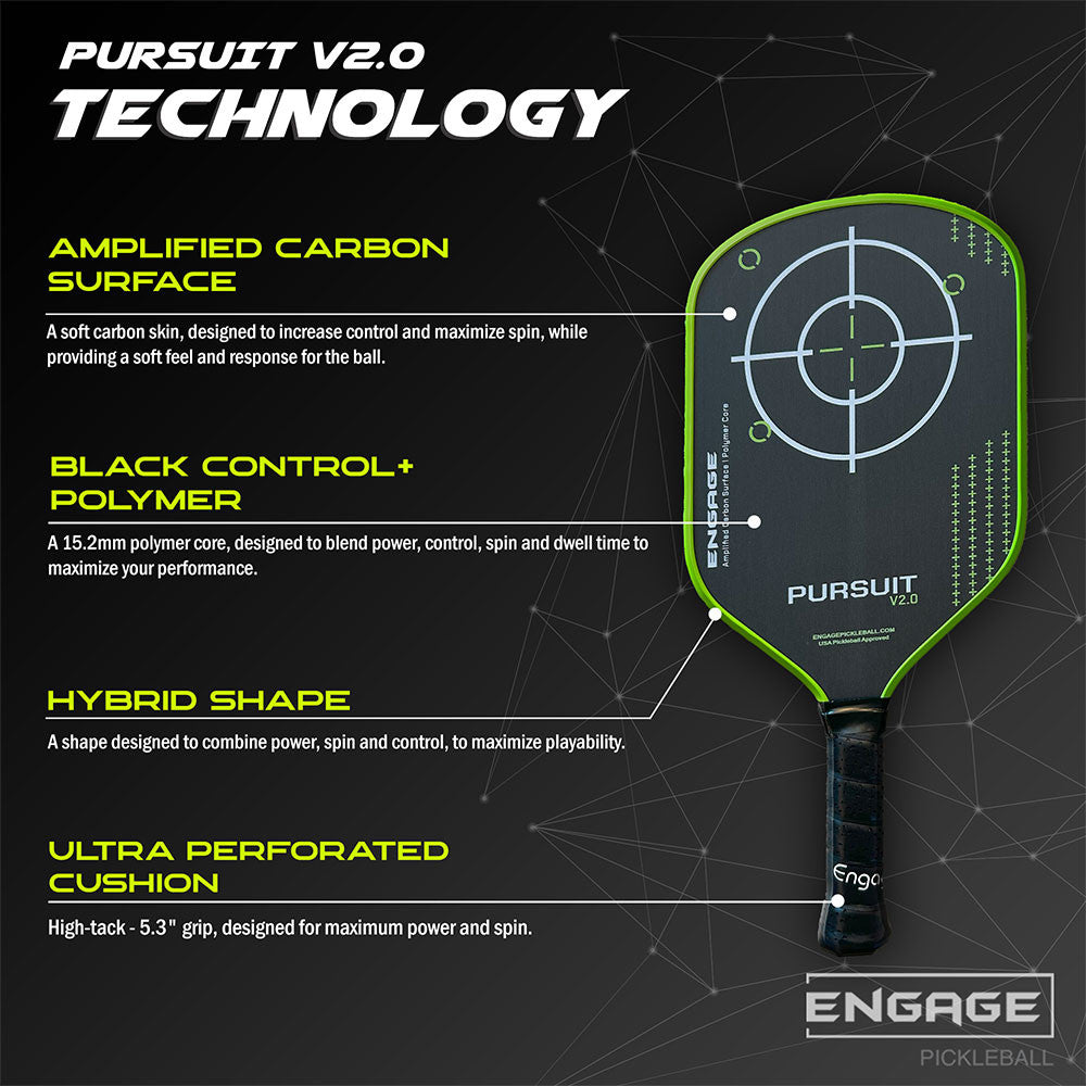 Engage Pursuit V2.0 Pickleball Paddle | Pickleball Sports