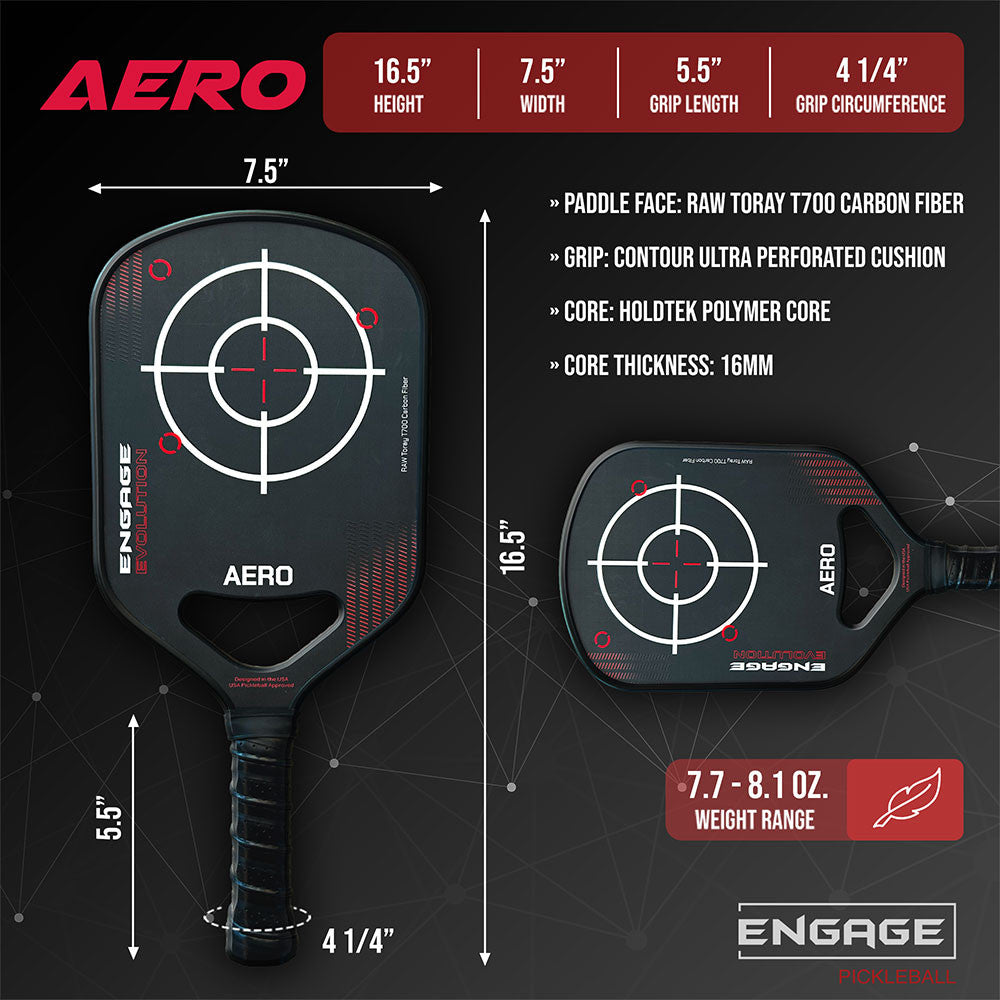 Engage Evolution Aero Pickleball Paddle | Pickleball Sports