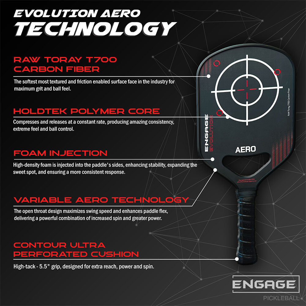 Engage Evolution Aero Pickleball Paddle | Pickleball Sports