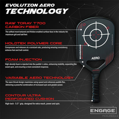 Engage Evolution Aero Pickleball Paddle | Pickleball Sports