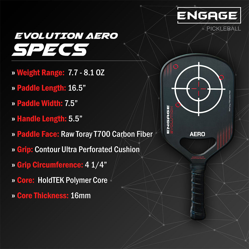 Engage Evolution Aero Pickleball Paddle | Pickleball Sports