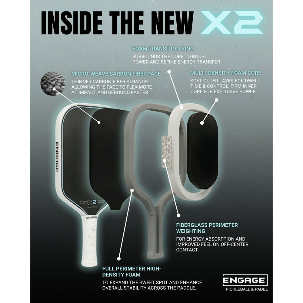 Engage X2 Widebody 16mm Pickleball Paddle | Pickleball Sports