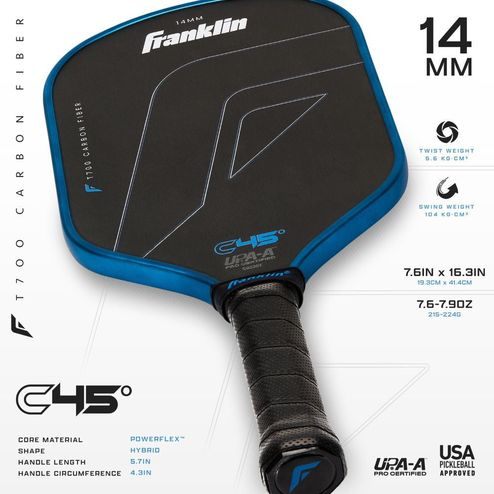 Franklin C45 Hybrid 14mm Pickleball Paddle | Pickleball Sports
