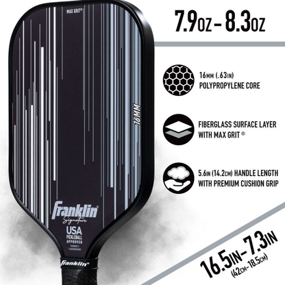 Franklin Sports Signature Series 16mm Pickleball Paddle | Pickleball Sports