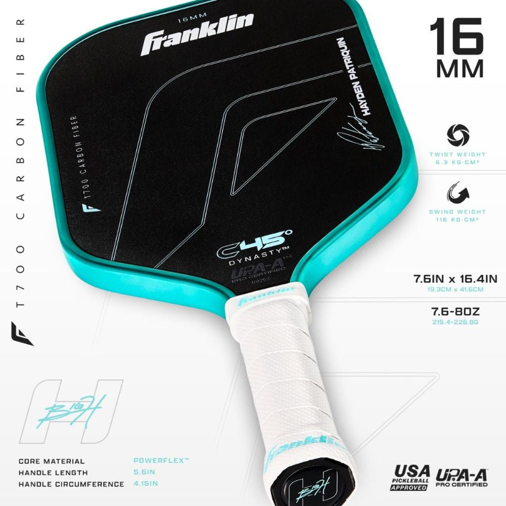 Franklin C45 Hayden Patriquin 16mm Pickleball Paddle | Pickleball Sports