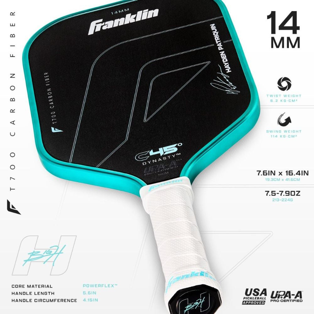 Franklin C45 Hayden Patriquin 14mm Pickleball Paddle | Pickleball Sports