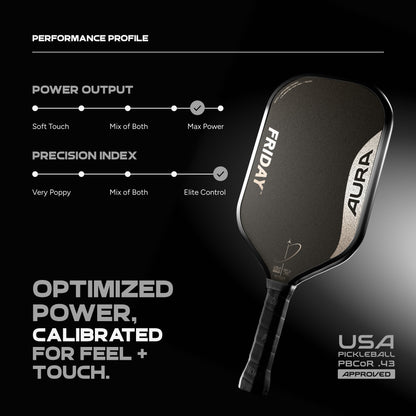 FRIDAY Aura Elongated Pickleball Paddle | Pickleball Sports