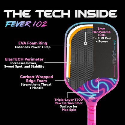 FRIDAY Fever 102 Elongated Pickleball Paddle | Pickleball Sports
