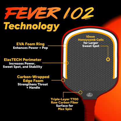 FRIDAY Fever 102 Widebody Pickleball Paddle | Pickleball Sports
