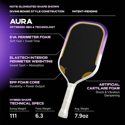 FRIDAY Aura Hybrid Pickleball Paddle | Pickleball Sports