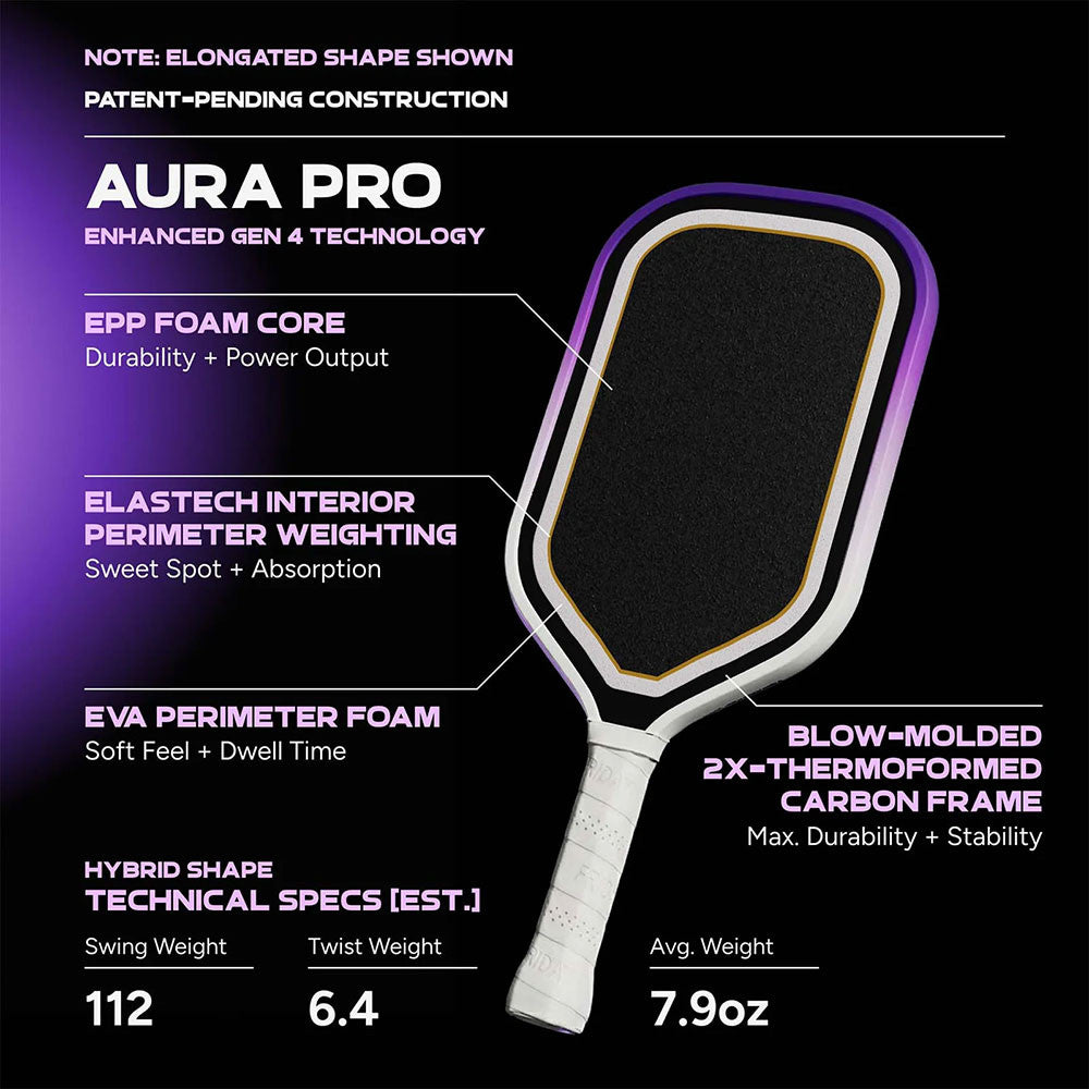 FRIDAY Aura Pro Hybrid Pickleball Paddle | Pickleball Sports