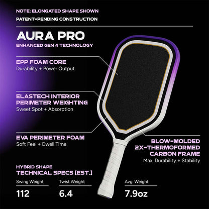 FRIDAY Aura Pro Hybrid Pickleball Paddle | Pickleball Sports