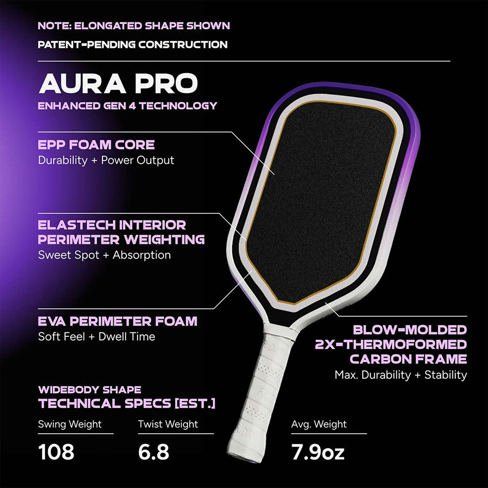 FRIDAY Aura Pro Widebody Pickleball Paddle | Pickleball Sports