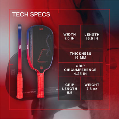 JOOLA Agassi Edge Heat Vision 16mm Pickleball Paddle | Pickleball Sports