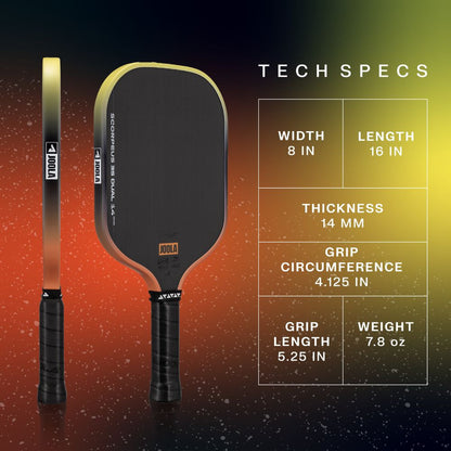 JOOLA Scorpeus Pro 3S Dual 14mm Pickleball Paddle | Pickleball Sports