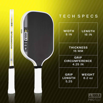 JOOLA Collin Johns Scorpeus Pro IV 16mm Pickleball Paddle | Pickleball Sports