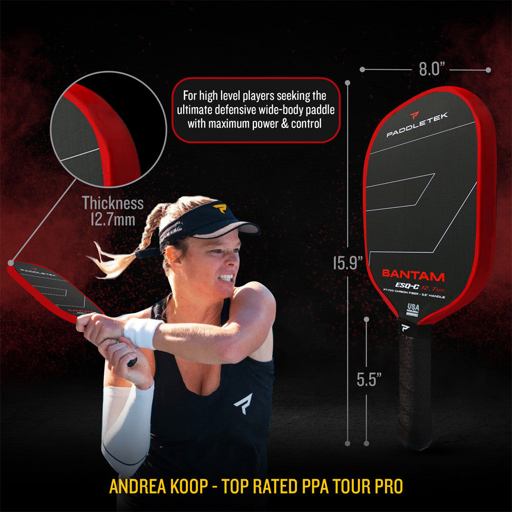Paddletek Bantam ESQ-C 12.7mm Pickleball Paddle | Pickleball Sports
