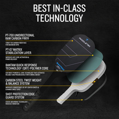 Paddletek Bantam ESQ-C 14.3mm Pickleball Paddle | Pickleball Sports