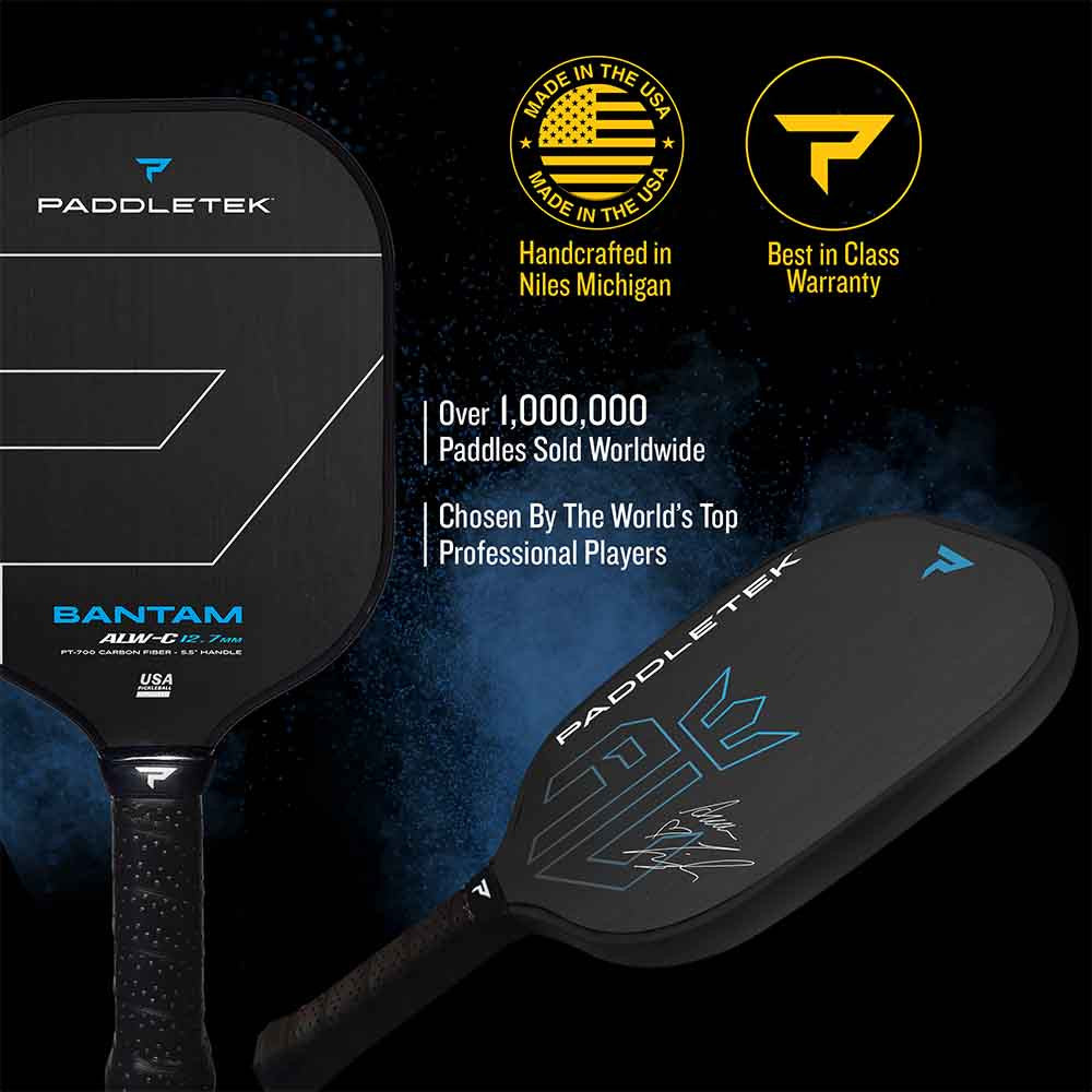 Paddletek Bantam ALW-C Anna Leigh Waters Carbon 12.7mm Paddle | Pickleball Sports