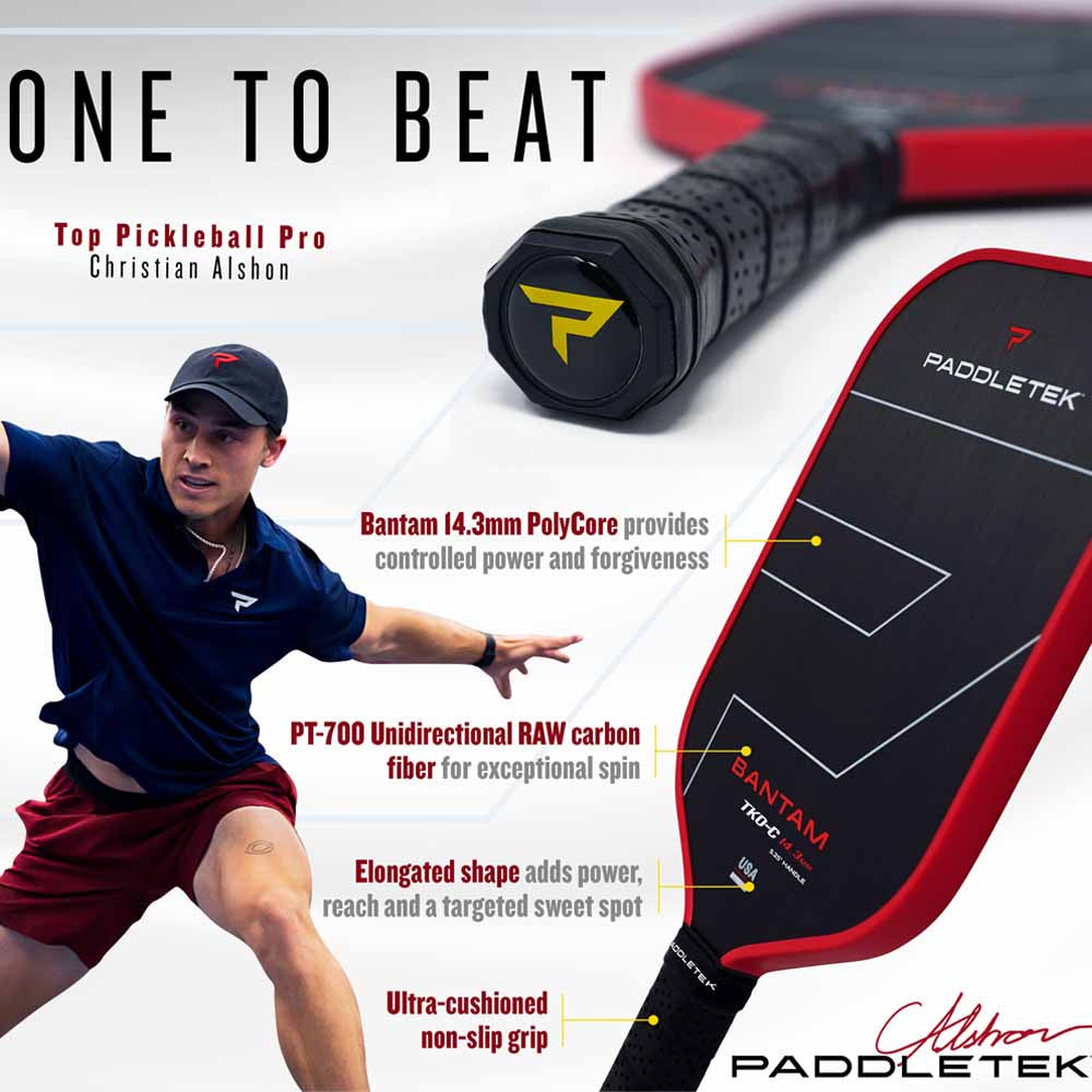 Paddletek Bantam TKO-C 14.3mm Pickleball Paddle | Pickleball Sports
