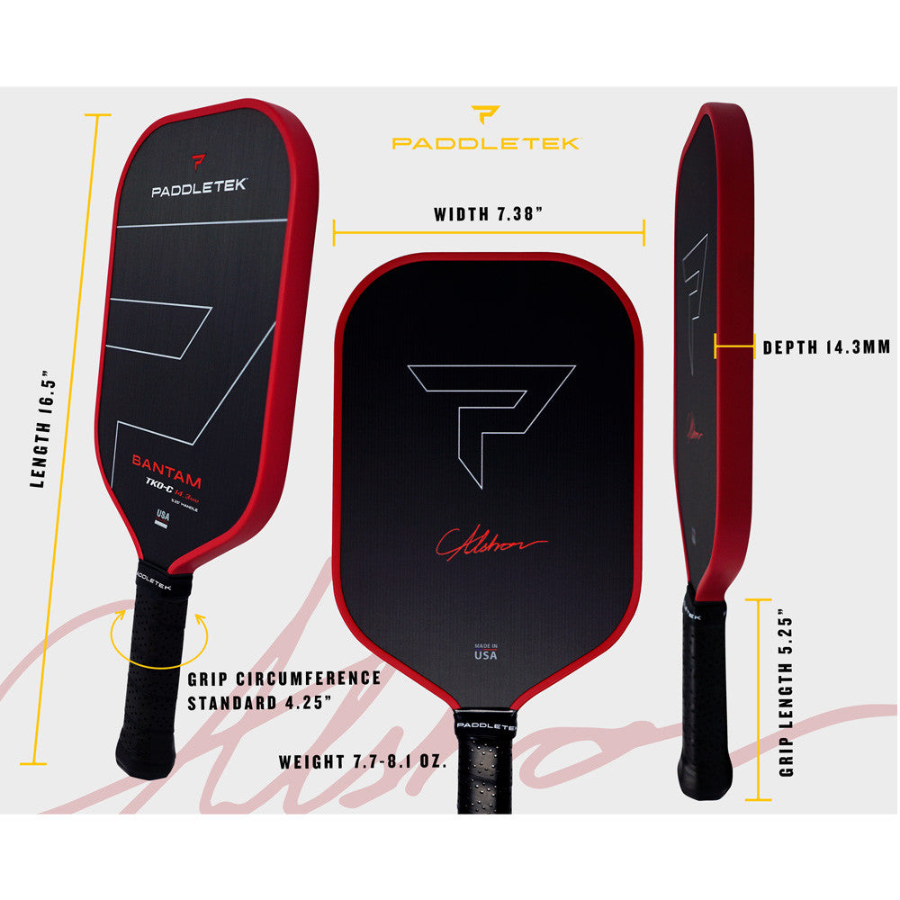 Paddletek Bantam TKO-C 14.3mm Pickleball Paddle | Pickleball Sports