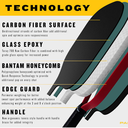 Paddletek Bantam TKO-CX 14.3mm Pickleball Paddle | Pickleball Sports