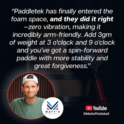Paddletek Honeyfoam Reserve 16mm Pickleball Paddle | Pickleball Sports